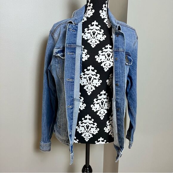 UNIVERSAL THREAD 90’s Baggy Trucker Denim Jean Jacket Medium Blue Wash Medium - Picture 2 of 8